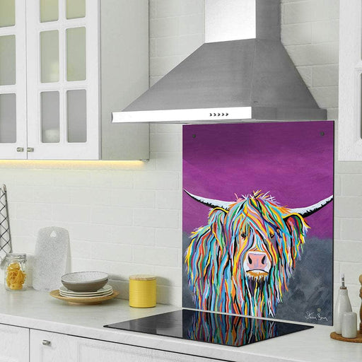 Angus McCoo Highland Cow Glass Splashback