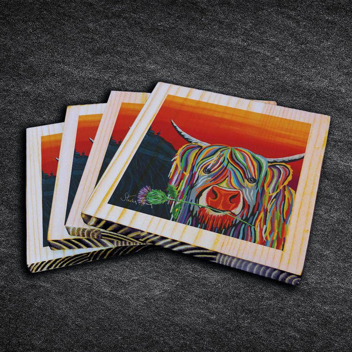 Auld Scottie McCoo - Wooden Coasters