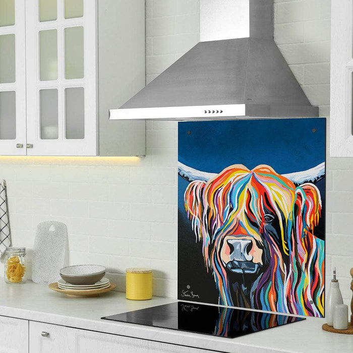 Harris McCoo Highland Cow Glass Splashback