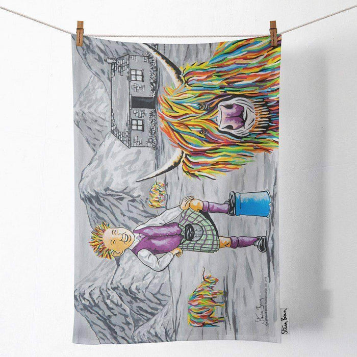 Oor Wullie & Big Tam McCoo - Tea Towel