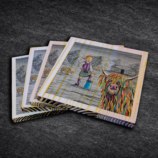 Oor Wullie & Big Tam McCoo - Wooden Coasters