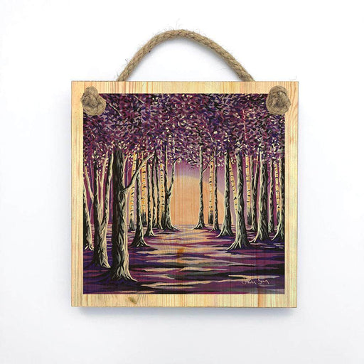 Purple Forest - Wooden Wall Plaque