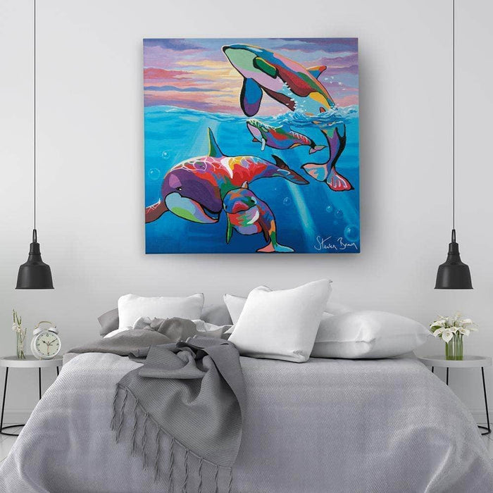 Save the Ocean Families - Canvas Prints