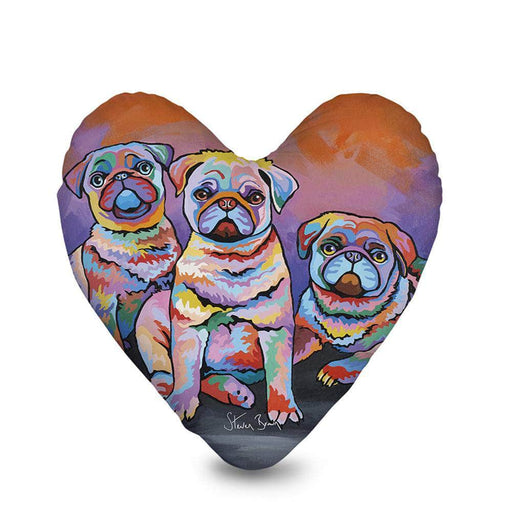 Scotty, Billy & Pugz McDug - Heart Cushion