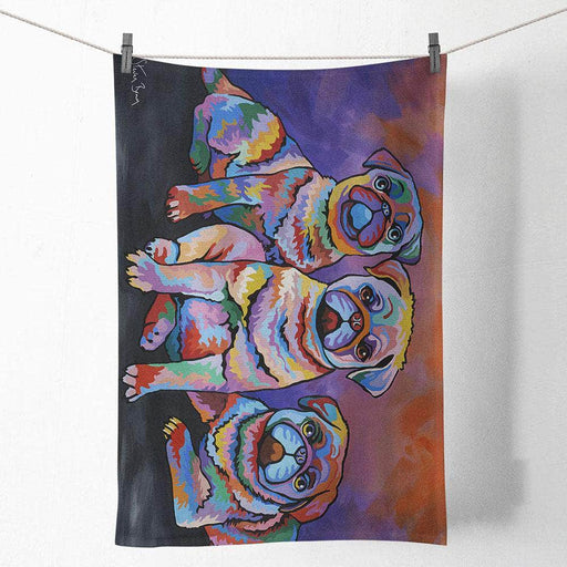 Scotty, Billy & Pugz McDug - Tea Towel