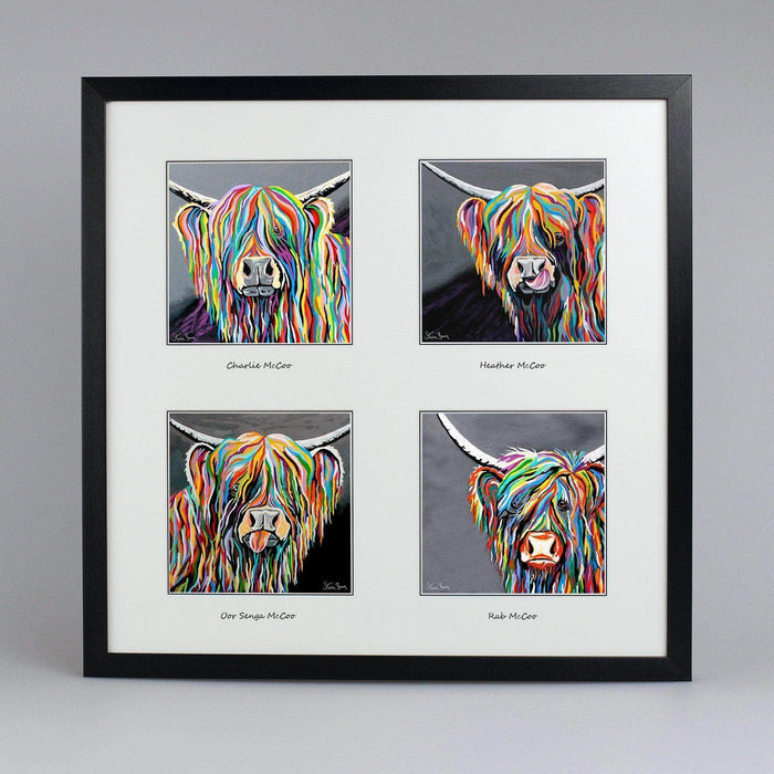 Shades Of Grey Collection - Quad Framed