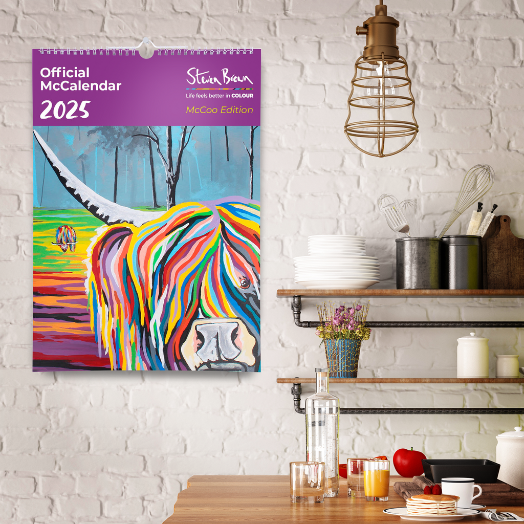 Steven Brown Calendar Featuring Art by Famous Scottish Artist