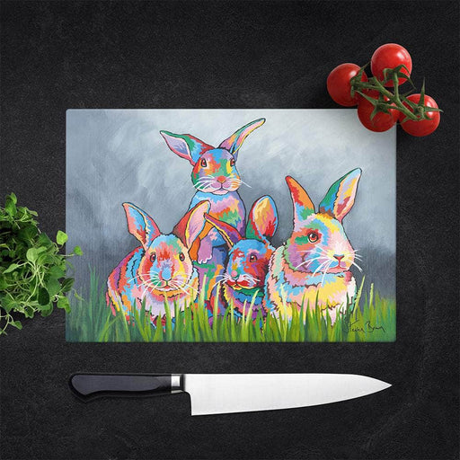 The McBunnies - Glass Chopping Board