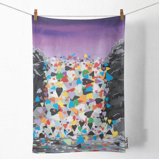 Waterfall Hearts - Tea Towel